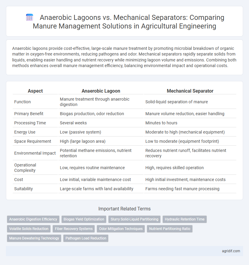 Anaerobic Lagoons vs. Mechanical Separators: Comparing Manure Management Solutions in Agricultural Engineering