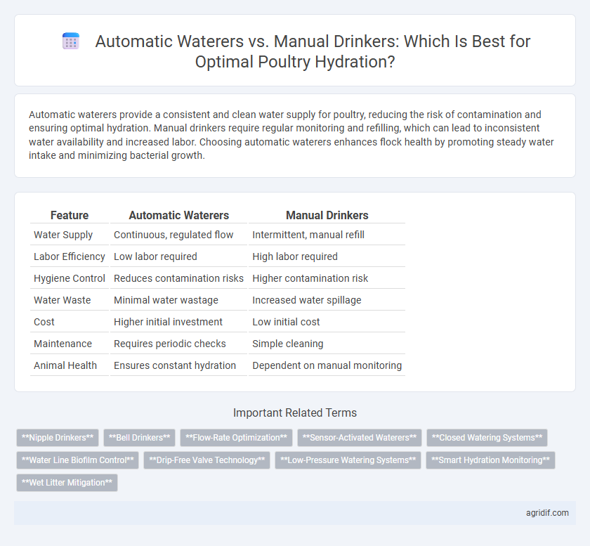 Automatic Waterers vs. Manual Drinkers: Which Is Best for Optimal Poultry Hydration?