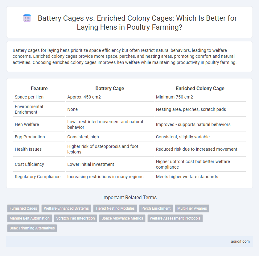 Battery Cages vs. Enriched Colony Cages: Which Is Better for Laying Hens in Poultry Farming?