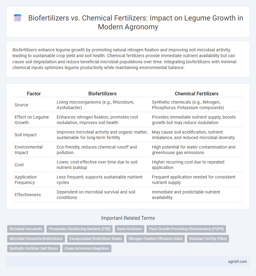 Biofertilizers vs. Chemical Fertilizers: Impact on Legume Growth in Modern Agronomy