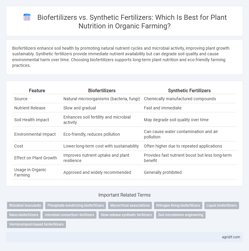 Biofertilizers vs. Synthetic Fertilizers: Which Is Best for Plant Nutrition in Organic Farming?