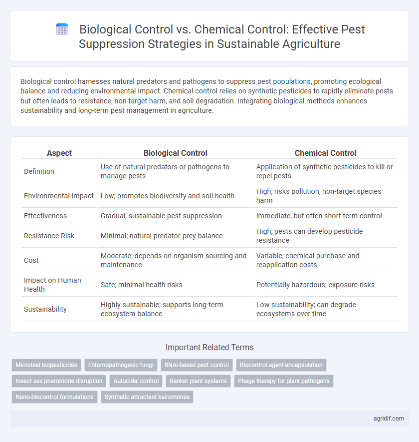 Biological Control vs. Chemical Control: Effective Pest Suppression Strategies in Sustainable Agriculture