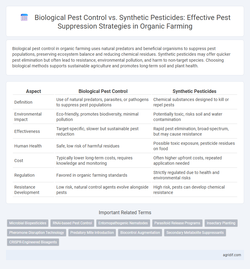 Biological Pest Control vs. Synthetic Pesticides: Effective Pest Suppression Strategies in Organic Farming