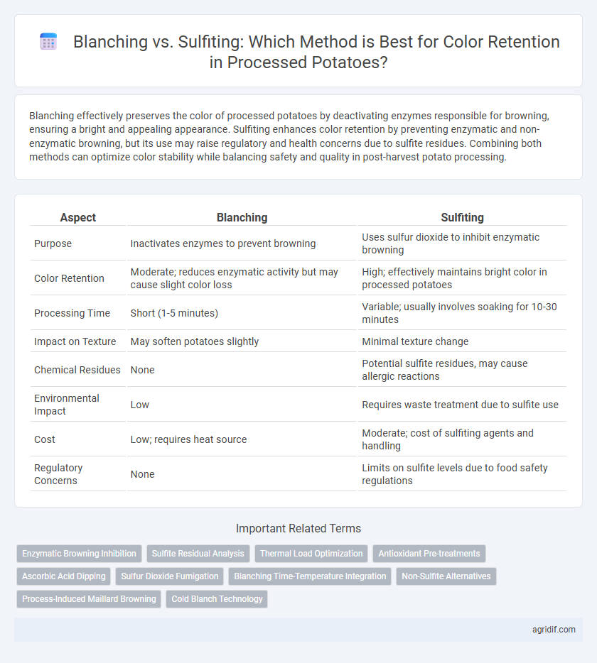 Blanching vs. Sulfiting: Which Method is Best for Color Retention in Processed Potatoes?