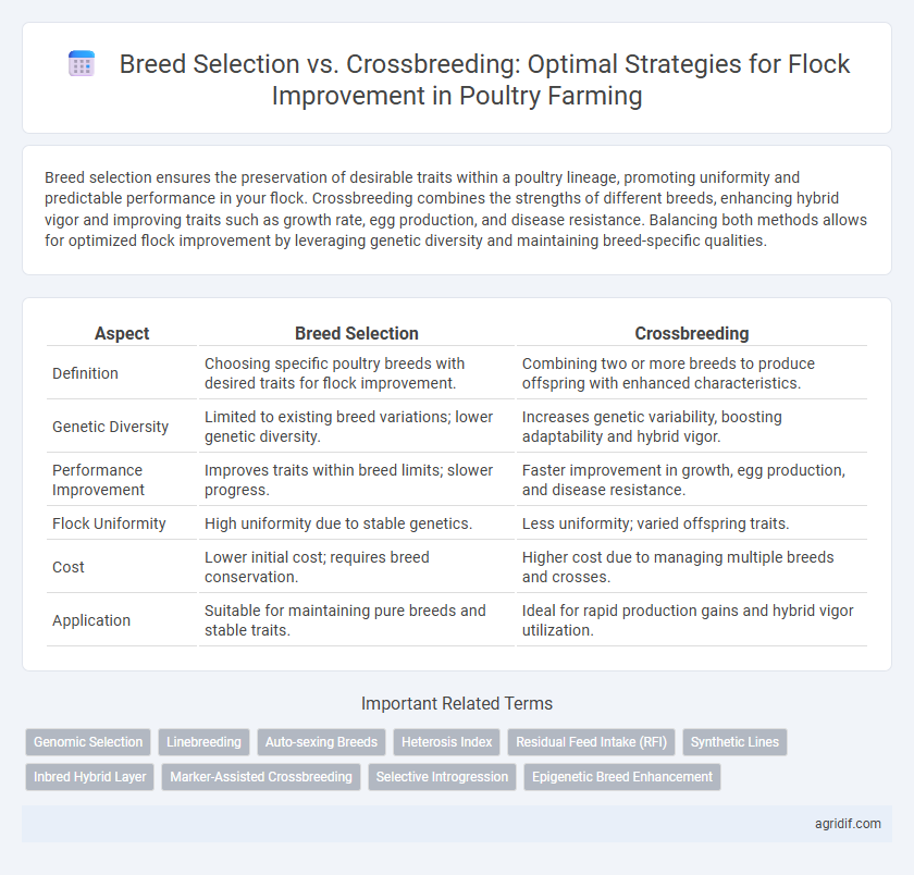 Breed Selection vs. Crossbreeding: Optimal Strategies for Flock Improvement in Poultry Farming