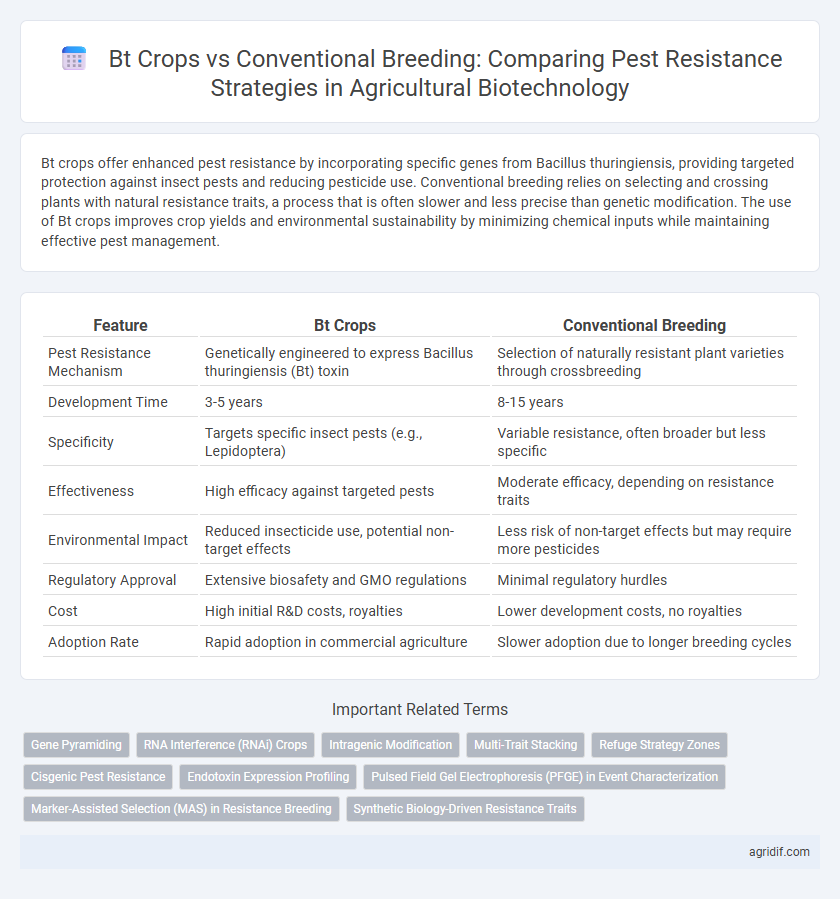 Bt Crops vs Conventional Breeding: Comparing Pest Resistance Strategies in Agricultural Biotechnology