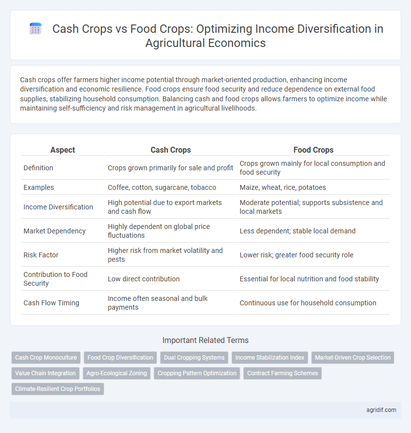 Cash Crops vs Food Crops: Optimizing Income Diversification in Agricultural Economics
