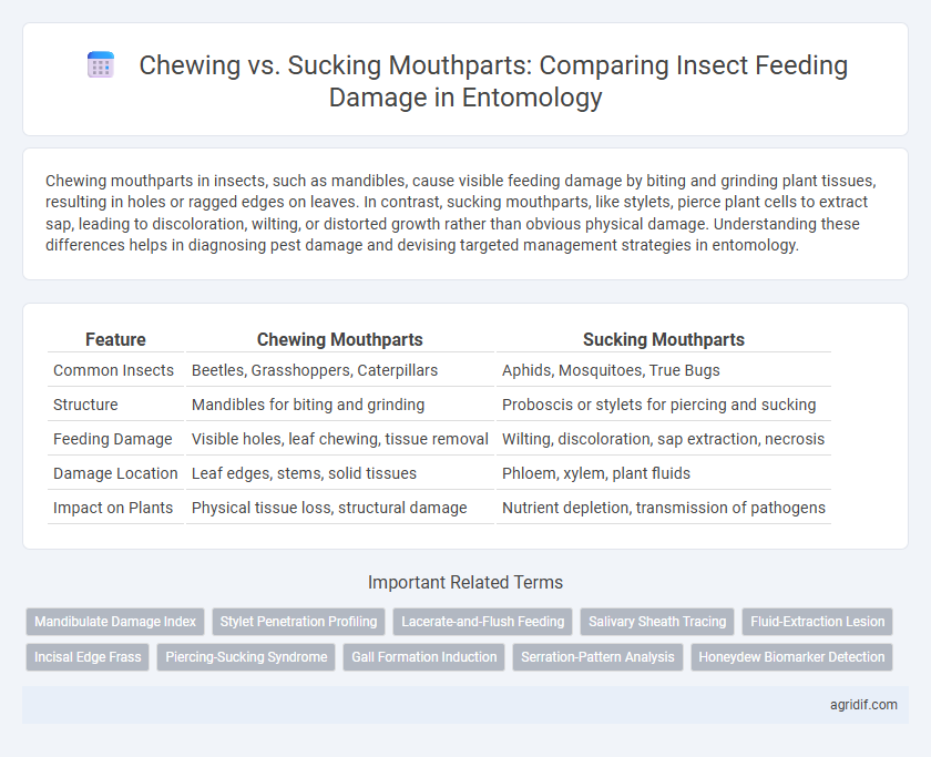 Chewing vs. Sucking Mouthparts: Comparing Insect Feeding Damage in Entomology