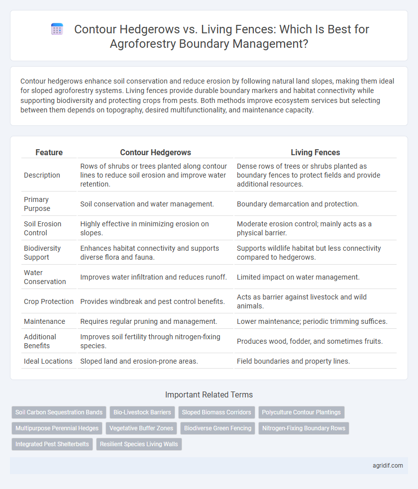 Contour Hedgerows vs. Living Fences: Which Is Best for Agroforestry Boundary Management?