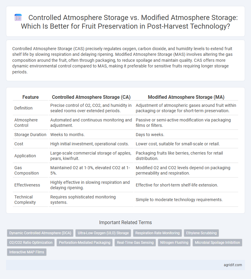 Controlled Atmosphere Storage vs. Modified Atmosphere Storage: Which Is Better for Fruit Preservation in Post-Harvest Technology?