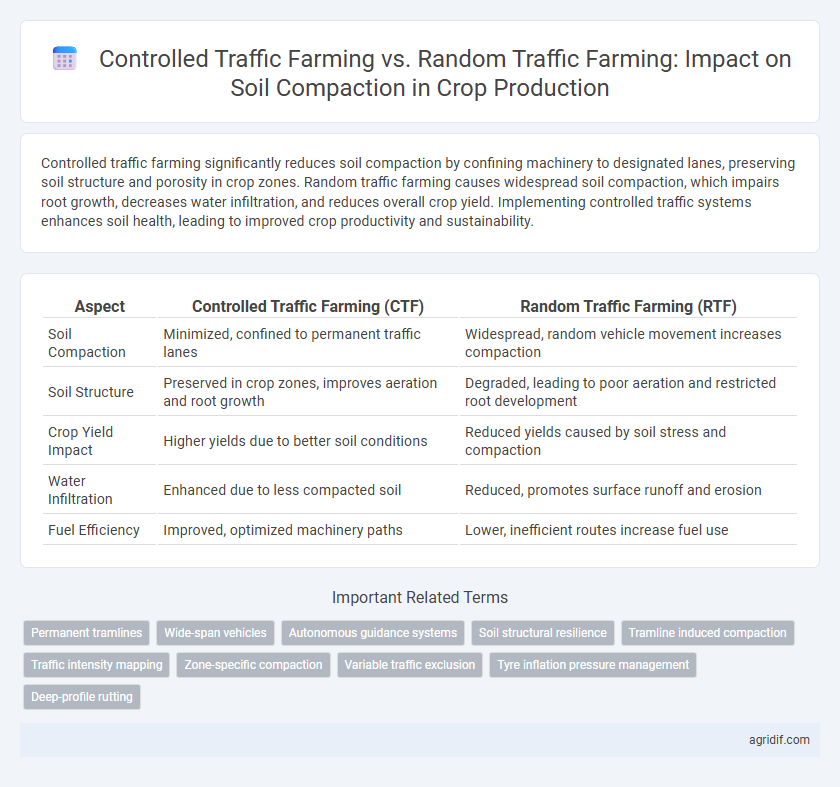 Controlled Traffic Farming vs. Random Traffic Farming: Impact on Soil Compaction in Crop Production
