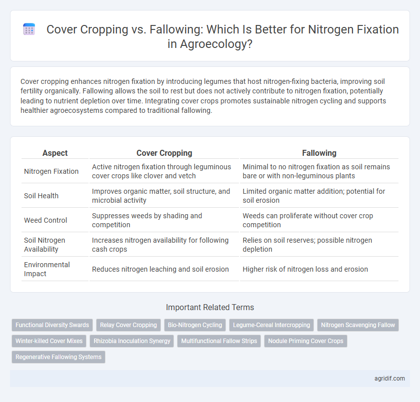 Cover Cropping vs. Fallowing: Which Is Better for Nitrogen Fixation in Agroecology?