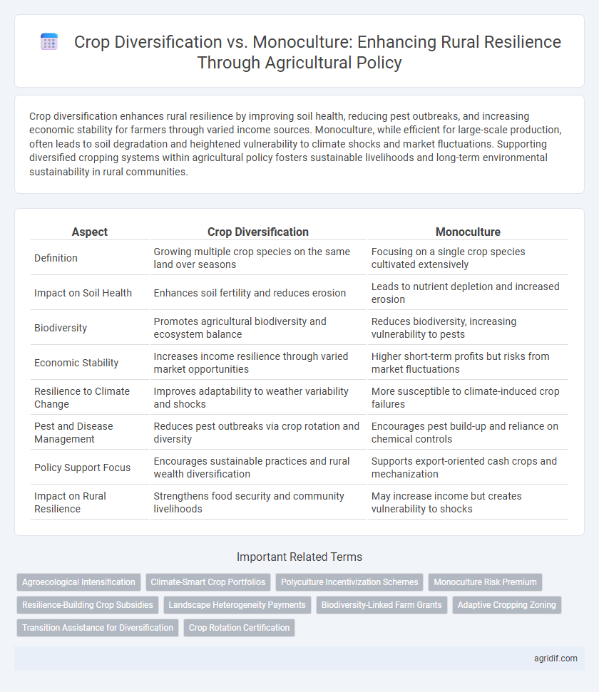 Crop Diversification vs. Monoculture: Enhancing Rural Resilience Through Agricultural Policy