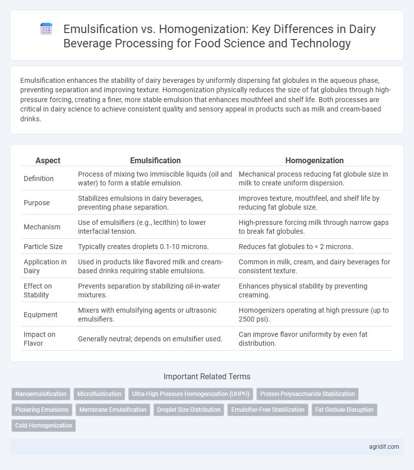 Emulsification vs. Homogenization: Key Differences in Dairy Beverage Processing for Food Science and Technology
