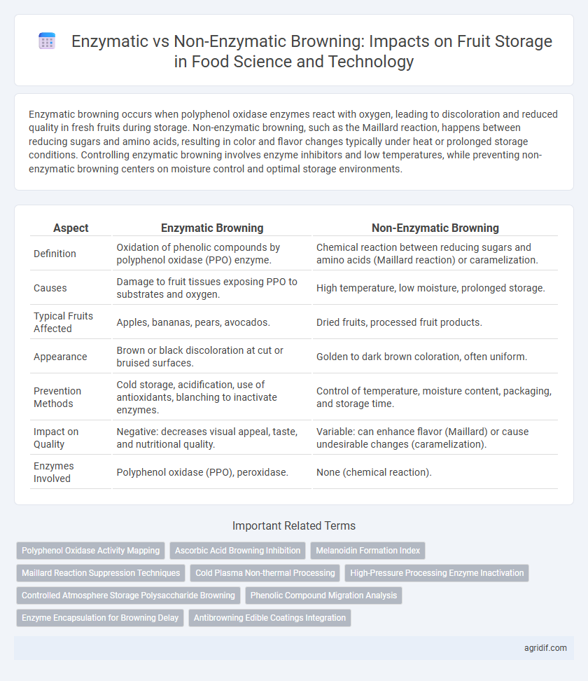 Enzymatic vs Non-Enzymatic Browning: Impacts on Fruit Storage in Food Science and Technology