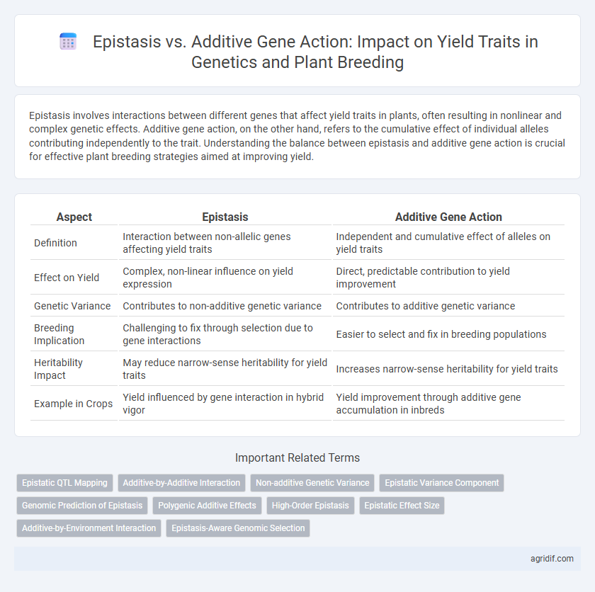 Epistasis vs. Additive Gene Action: Impact on Yield Traits in Genetics and Plant Breeding