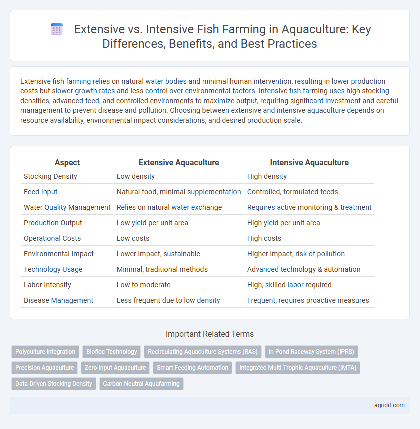 Extensive vs. Intensive Fish Farming in Aquaculture: Key Differences, Benefits, and Best Practices