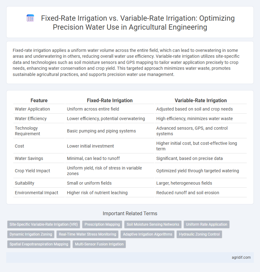 Fixed-Rate Irrigation vs. Variable-Rate Irrigation: Optimizing Precision Water Use in Agricultural Engineering