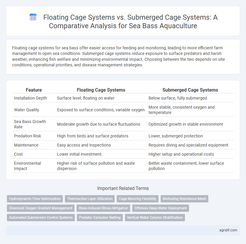 Floating Cage Systems vs. Submerged Cage Systems: A Comparative Analysis for Sea Bass Aquaculture