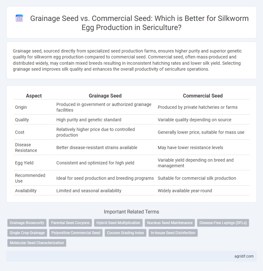 Grainage Seed vs. Commercial Seed: Which is Better for Silkworm Egg Production in Sericulture?
