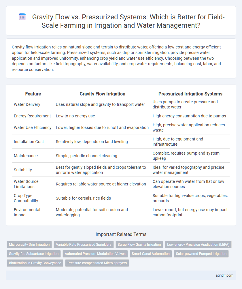 Gravity Flow vs. Pressurized Systems: Which is Better for Field-Scale Farming in Irrigation and Water Management?