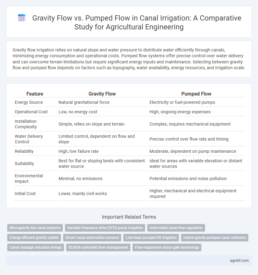 Gravity Flow vs. Pumped Flow in Canal Irrigation: A Comparative Study for Agricultural Engineering