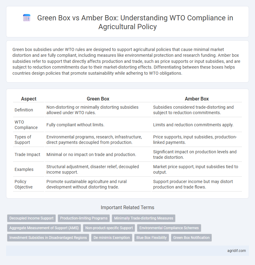 Green Box vs Amber Box: Understanding WTO Compliance in Agricultural Policy