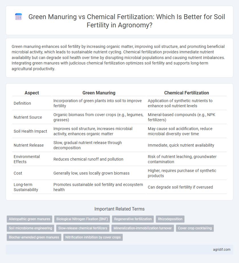 Green Manuring vs Chemical Fertilization: Which Is Better for Soil Fertility in Agronomy?