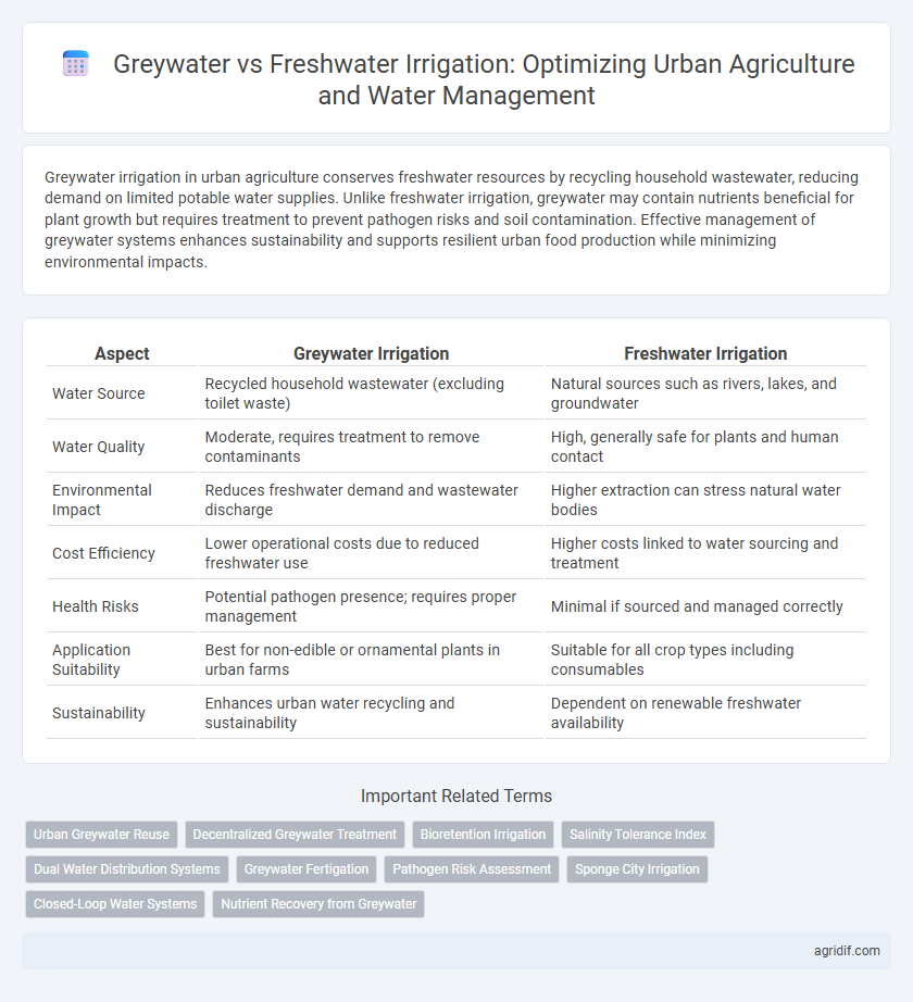 Greywater vs Freshwater Irrigation: Optimizing Urban Agriculture and Water Management
