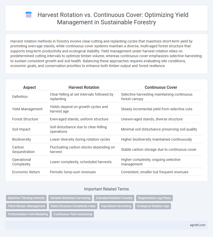Harvest Rotation vs. Continuous Cover: Optimizing Yield Management in Sustainable Forestry