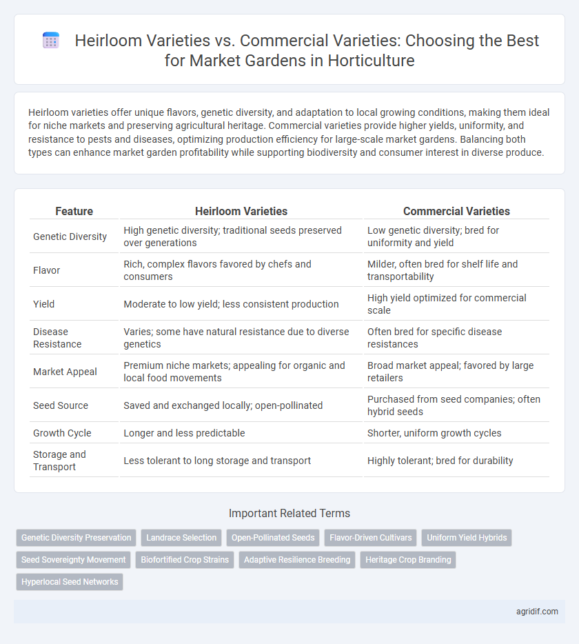 Heirloom Varieties vs. Commercial Varieties: Choosing the Best for Market Gardens in Horticulture
