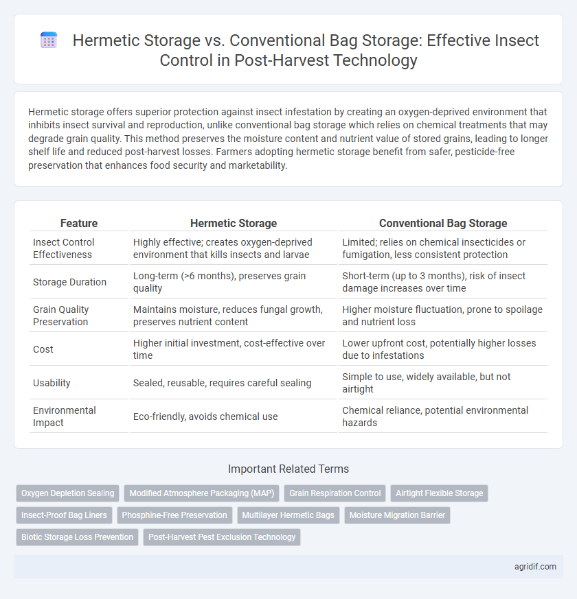Hermetic Storage vs. Conventional Bag Storage: Effective Insect Control in Post-Harvest Technology