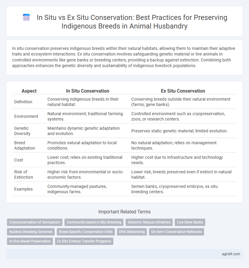 In Situ vs Ex Situ Conservation: Best Practices for Preserving Indigenous Breeds in Animal Husbandry