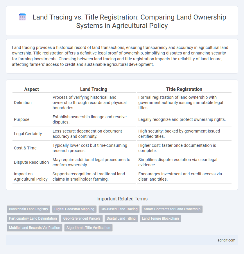 Land Tracing vs. Title Registration: Comparing Land Ownership Systems in Agricultural Policy