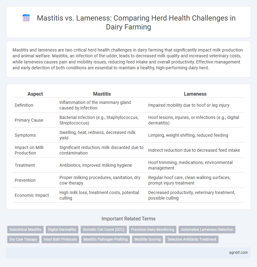 Mastitis vs. Lameness: Comparing Herd Health Challenges in Dairy Farming