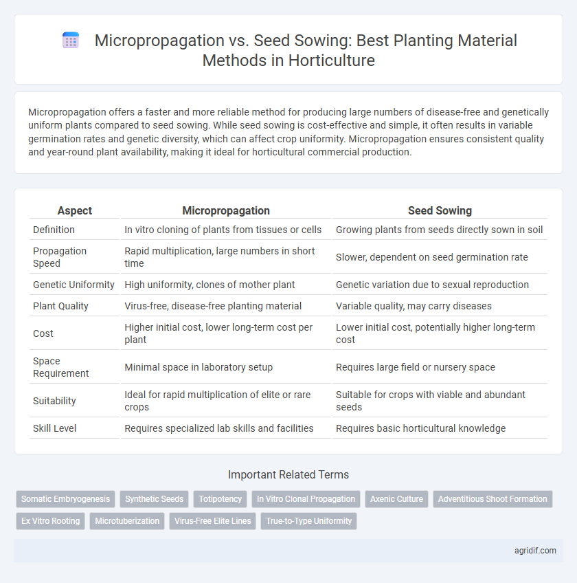 Micropropagation vs. Seed Sowing: Best Planting Material Methods in Horticulture
