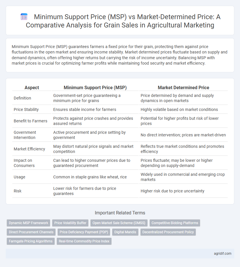 Minimum Support Price (MSP) vs Market-Determined Price: A Comparative Analysis for Grain Sales in Agricultural Marketing