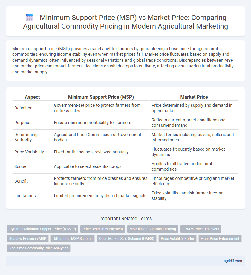 Minimum Support Price (MSP) vs Market Price: Comparing Agricultural Commodity Pricing in Modern Agricultural Marketing