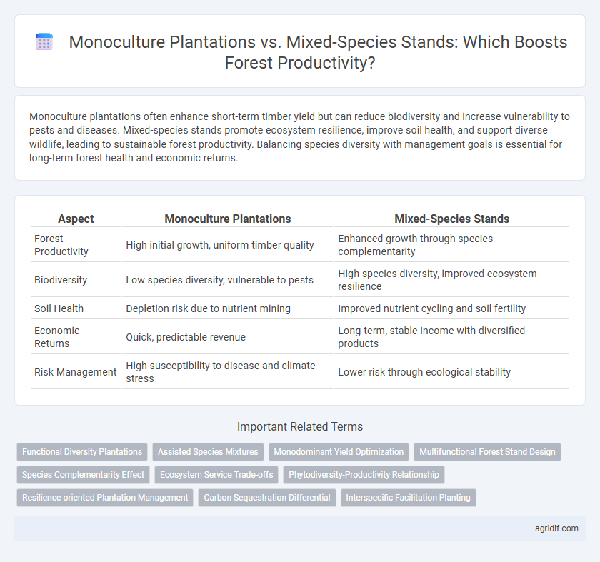 Monoculture Plantations vs. Mixed-Species Stands: Which Boosts Forest Productivity?