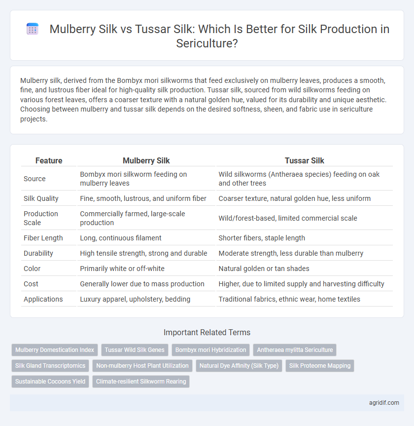 Mulberry Silk vs Tussar Silk: Which Is Better for Silk Production in Sericulture?