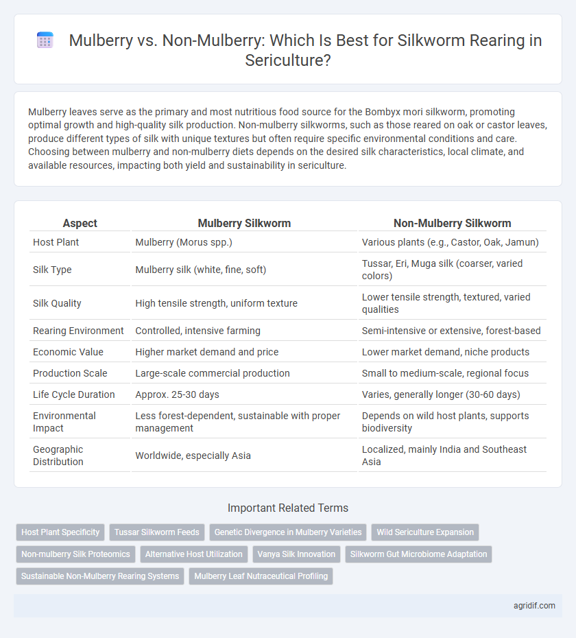 Mulberry vs. Non-Mulberry: Which Is Best for Silkworm Rearing in Sericulture?