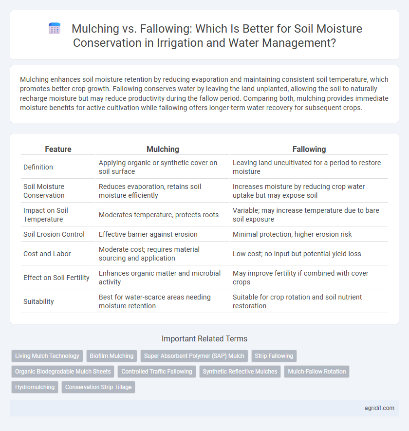 Mulching vs. Fallowing: Which Is Better for Soil Moisture Conservation in Irrigation and Water Management?