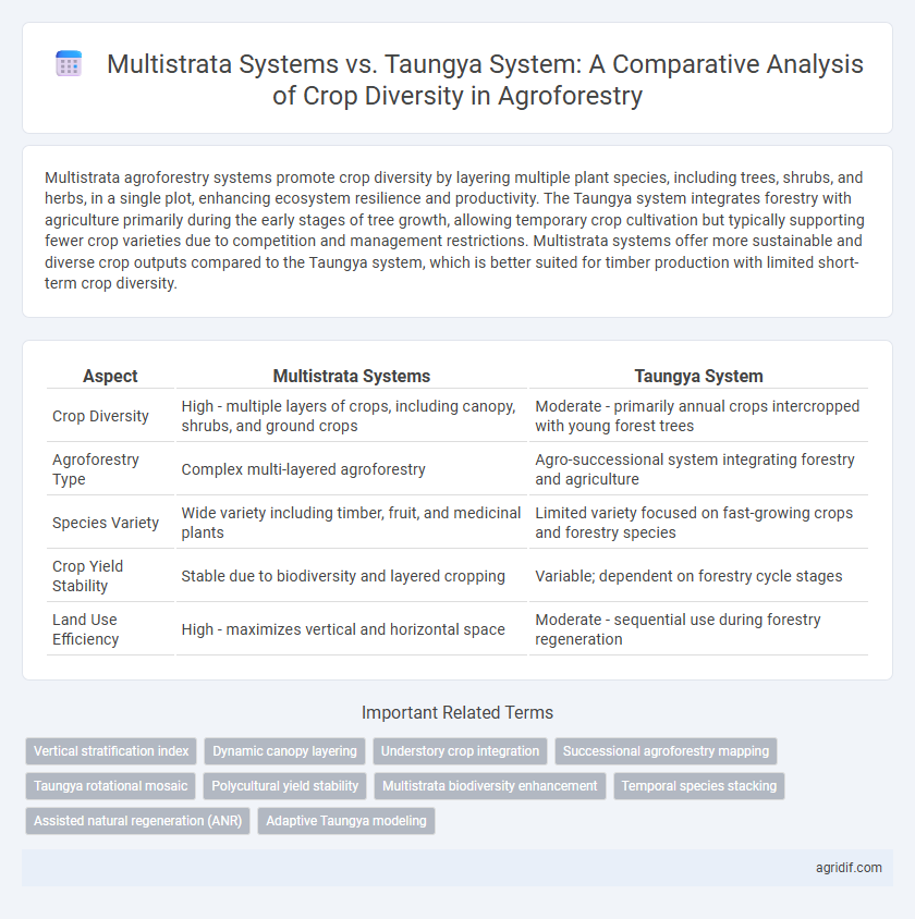 Multistrata Systems vs. Taungya System: A Comparative Analysis of Crop Diversity in Agroforestry