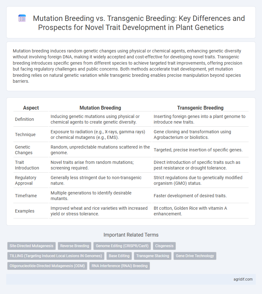 Mutation Breeding vs. Transgenic Breeding: Key Differences and Prospects for Novel Trait Development in Plant Genetics