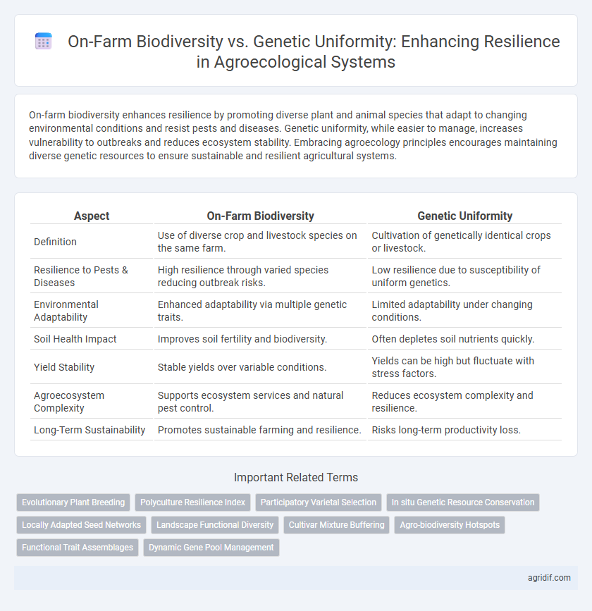 On-Farm Biodiversity vs. Genetic Uniformity: Enhancing Resilience in Agroecological Systems