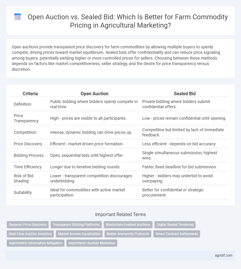 Open Auction vs. Sealed Bid: Which Is Better for Farm Commodity Pricing in Agricultural Marketing?