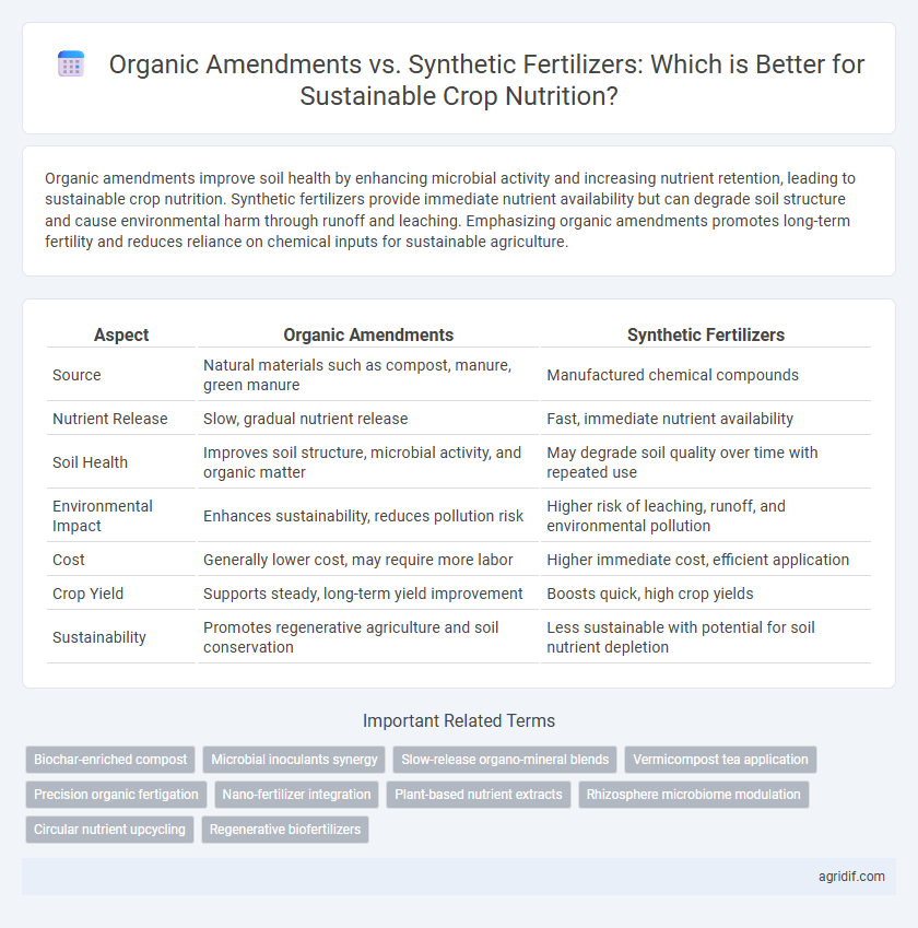 Organic Amendments vs. Synthetic Fertilizers: Which is Better for Sustainable Crop Nutrition?