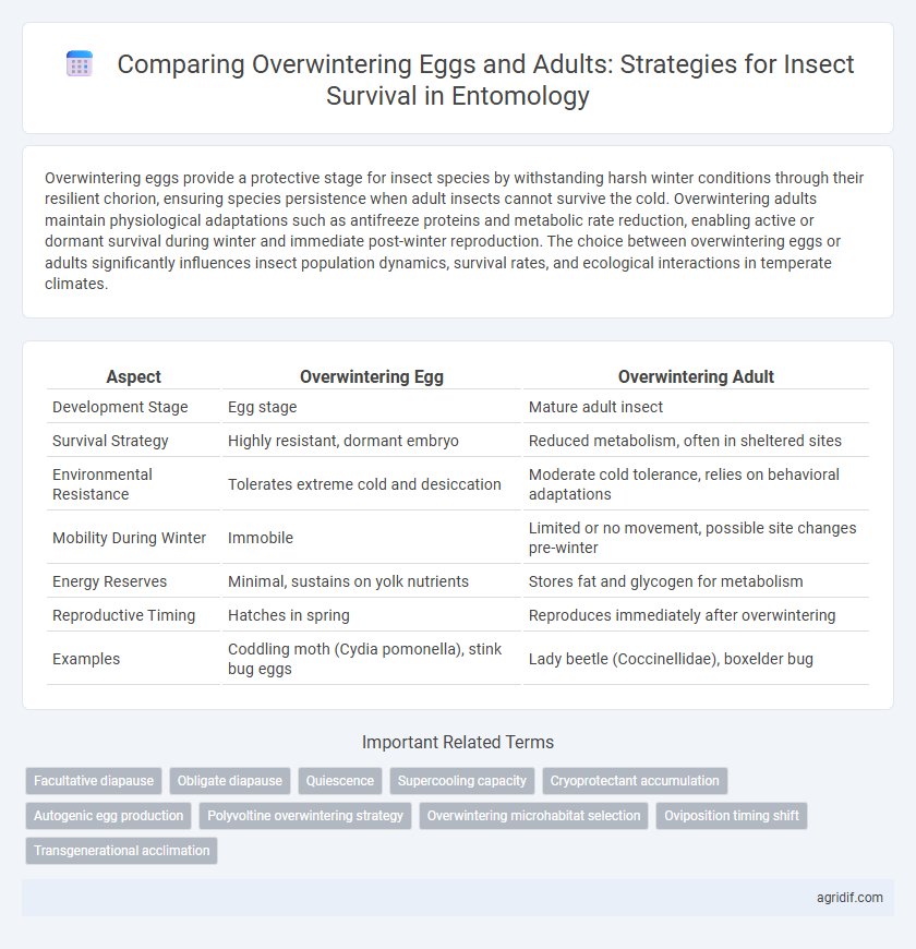 Comparing Overwintering Eggs and Adults: Strategies for Insect Survival in Entomology
