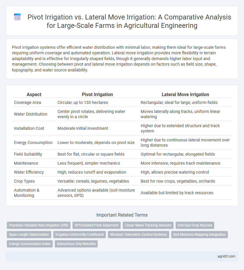 Pivot Irrigation vs. Lateral Move Irrigation: A Comparative Analysis for Large-Scale Farms in Agricultural Engineering