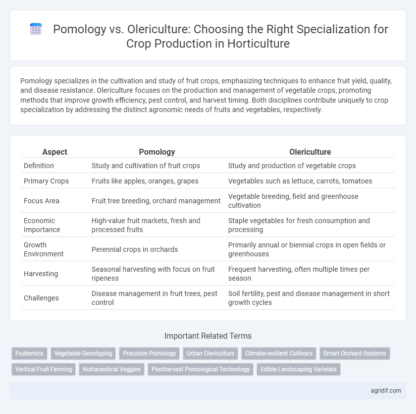 Pomology vs. Olericulture: Choosing the Right Specialization for Crop Production in Horticulture